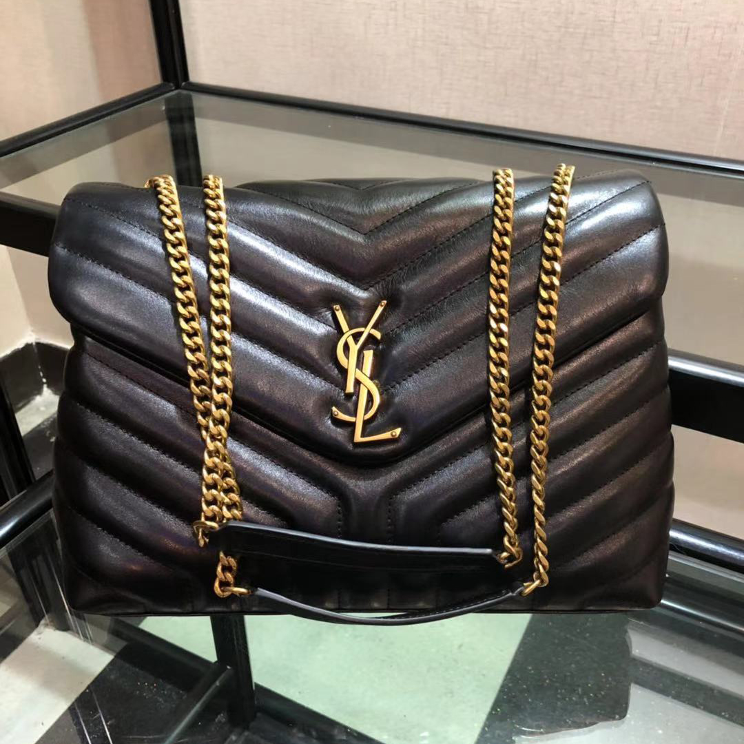 Saint Laurent Logo Print Shoulder Bag (31cm) - FashionPlug
