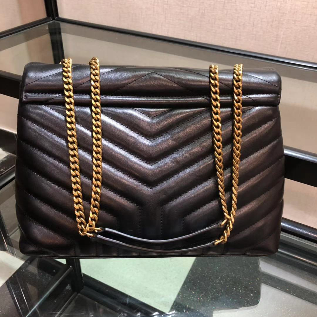 Saint Laurent Logo Print Shoulder Bag (31cm) - FashionPlug