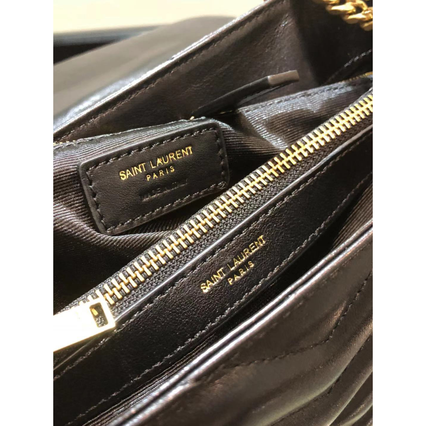 Saint Laurent Logo Print Shoulder Bag (31cm) - FashionPlug
