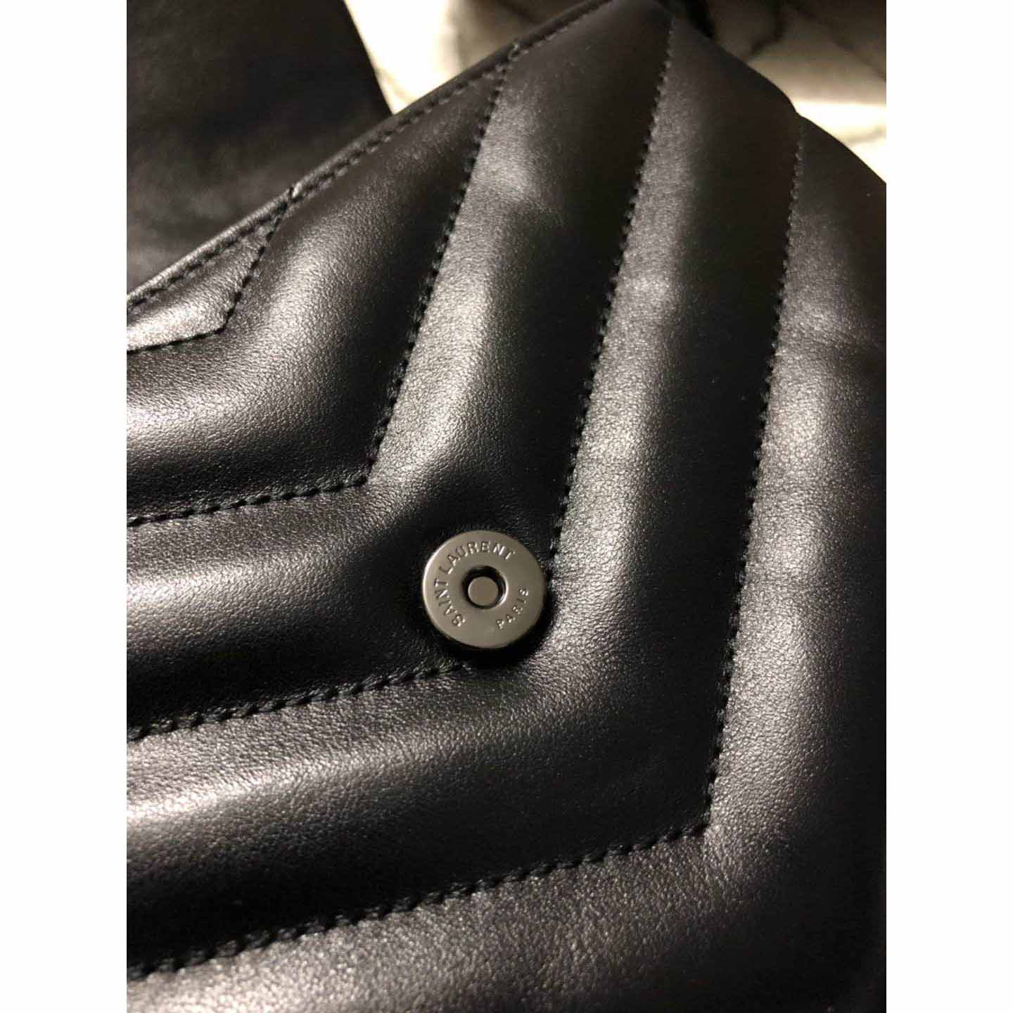 Saint Laurent Black Leather Shoulder Bag  - FashionPlug