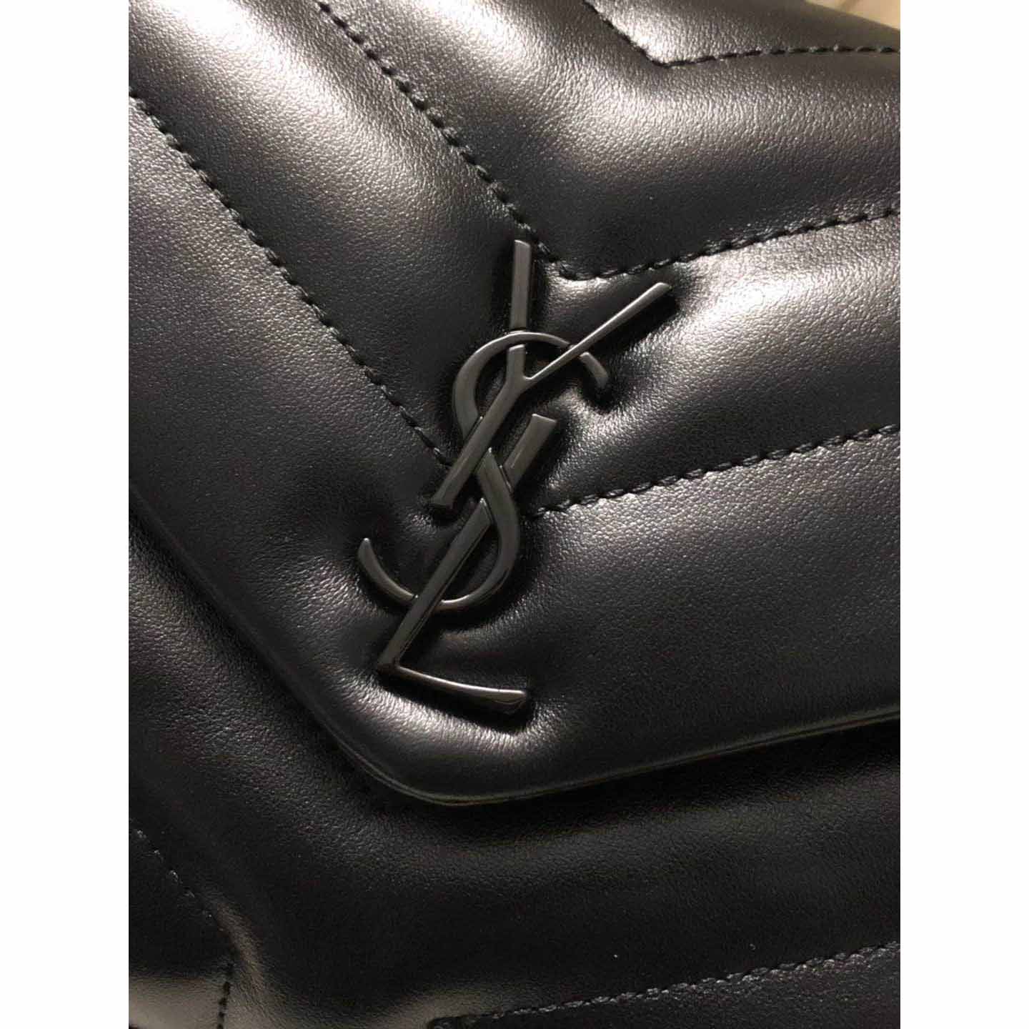 Saint Laurent Black Leather Shoulder Bag  - FashionPlug