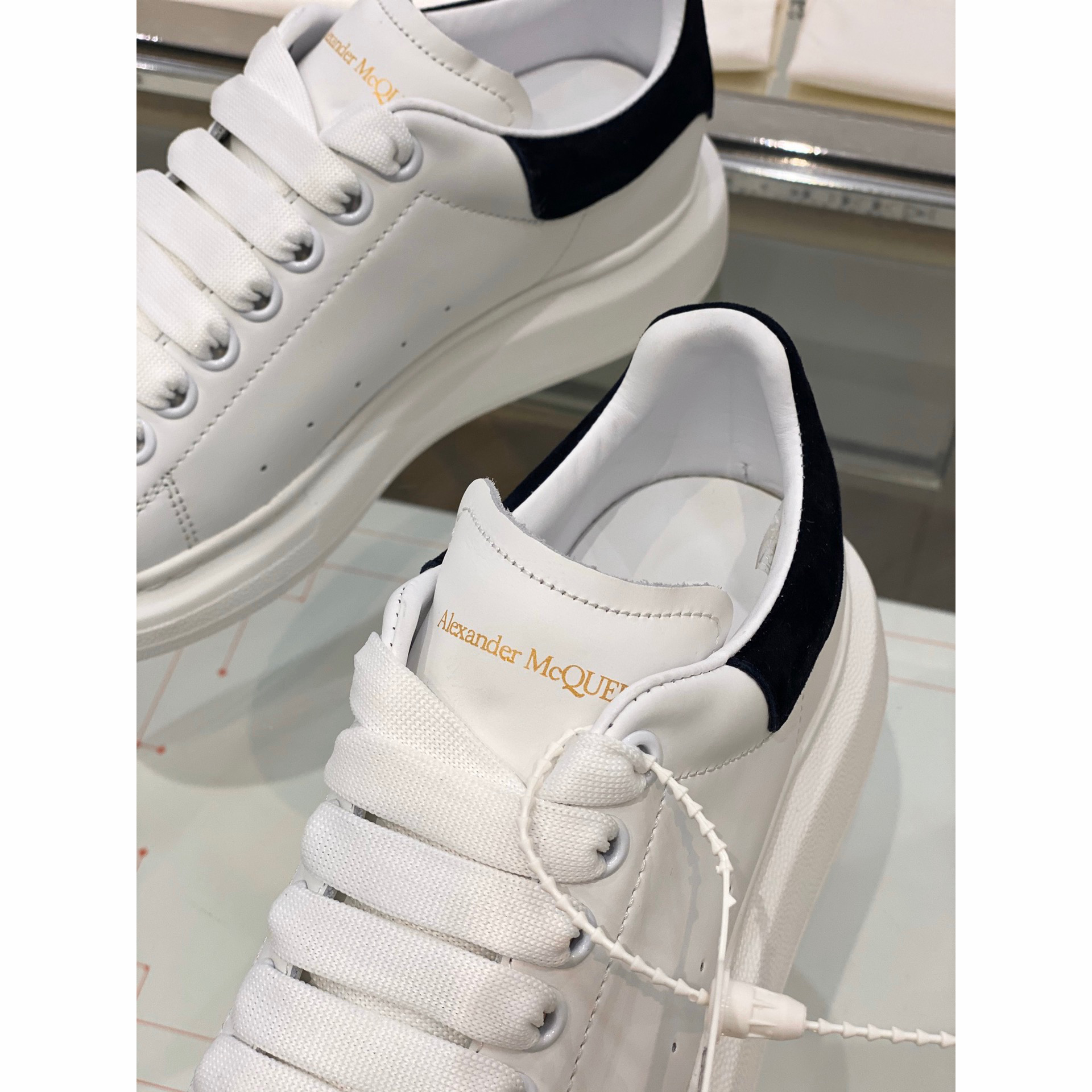 Alexander Mqueen Air Platform Suede Leather Sneakers  - FashionPlug