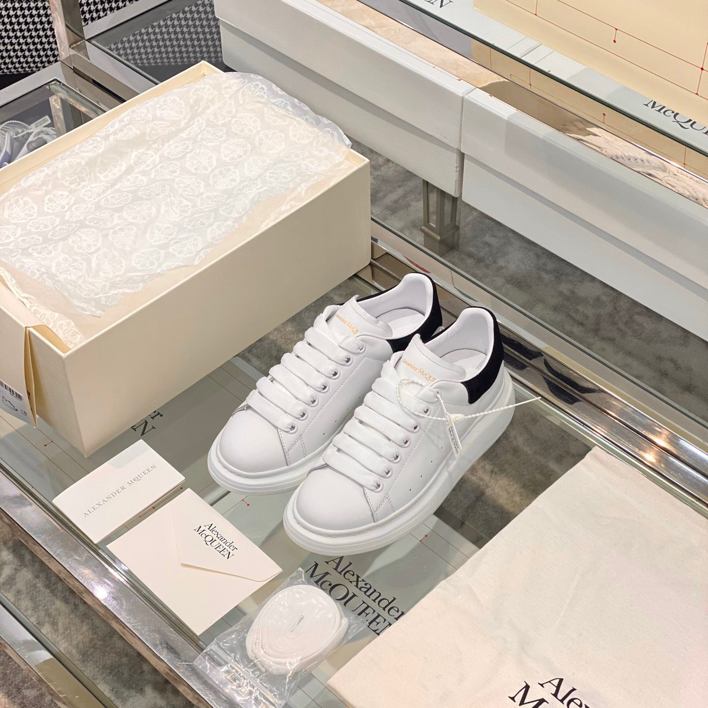 Alexander Mqueen Air Platform Suede Leather Sneakers  - FashionPlug