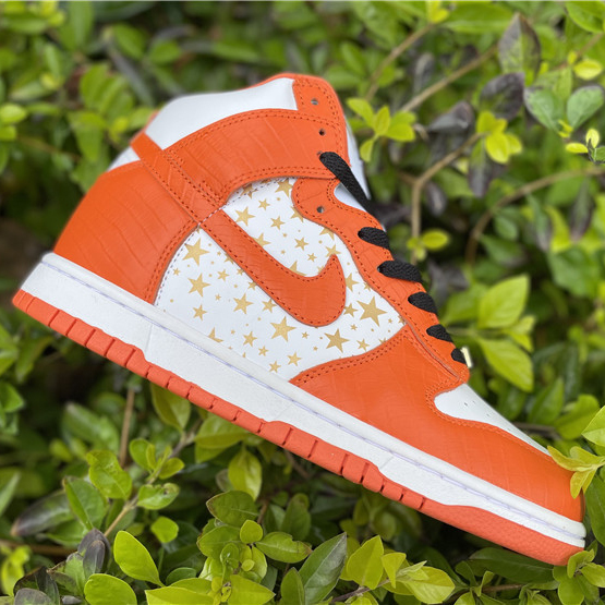 Nike Dunk High Pro SB Supreme Orange Stars - FashionPlug