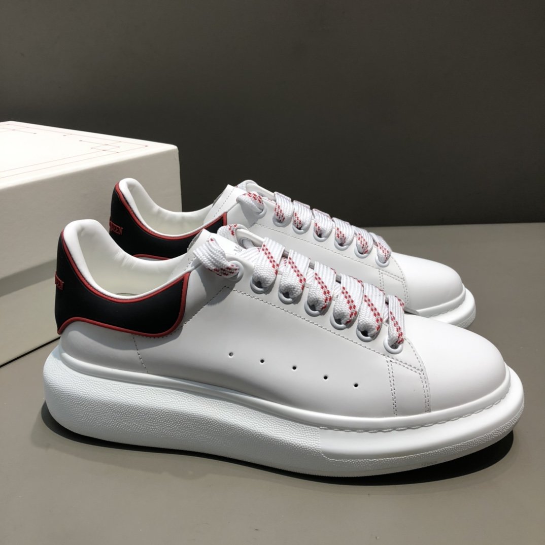 Alexander Mqueen Low-Top Air Platform Leather Sneakers    - FashionPlug