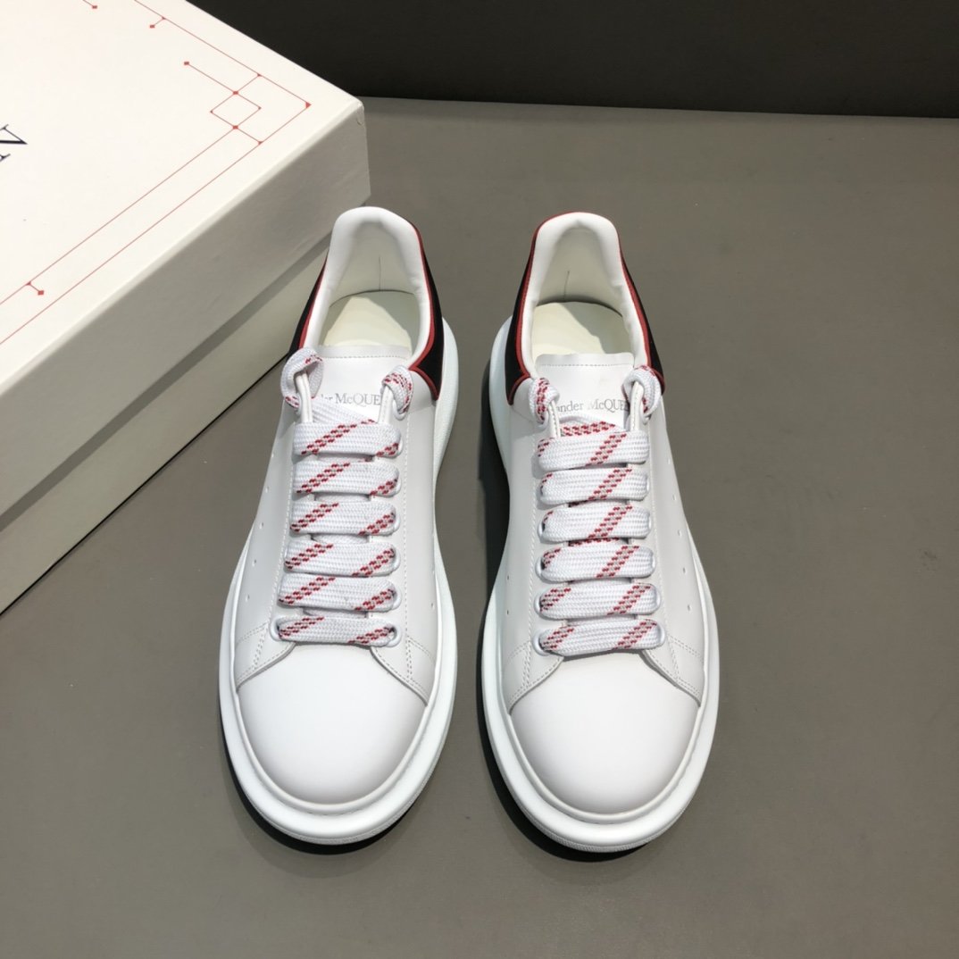 Alexander Mqueen Low-Top Air Platform Leather Sneakers    - FashionPlug