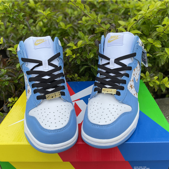 Nike Dunk High Pro SB Supreme Blue Stars 307385-141 - FashionPlug