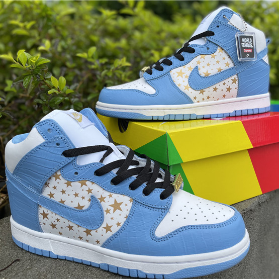 Nike Dunk High Pro SB Supreme Blue Stars 307385-141 - FashionPlug