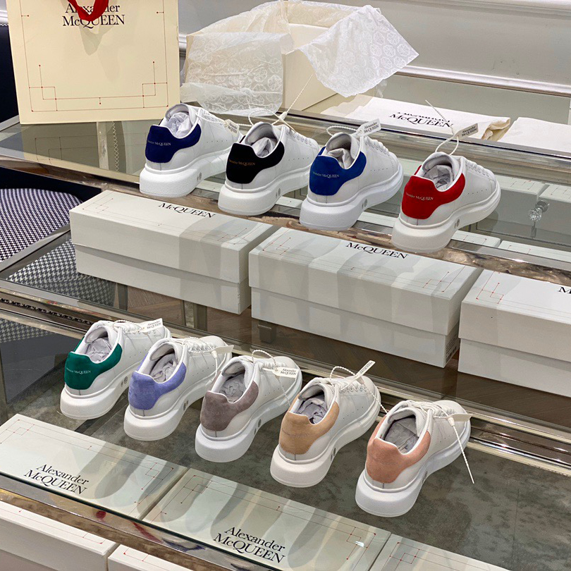 Alexander Mqueen Low-Top Air Platform Leather Sneakers    - FashionPlug