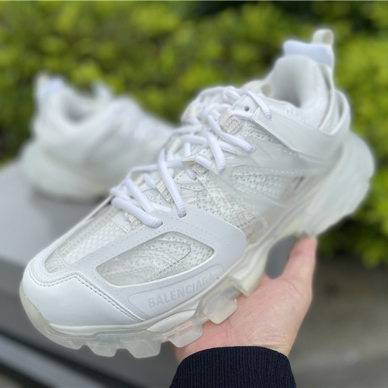 Balenciaga Track Panelled Faux-leather Trainers - FashionPlug