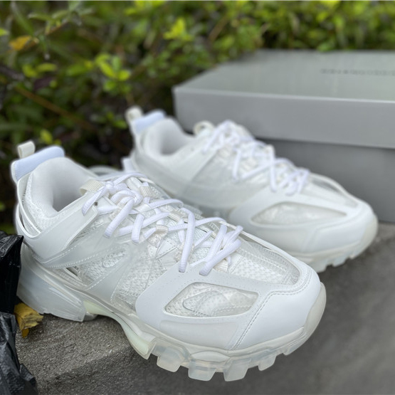 Balenciaga Track Panelled Faux-leather Trainers - FashionPlug