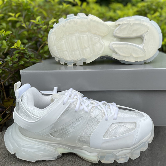 Balenciaga Track Panelled Faux-leather Trainers - FashionPlug