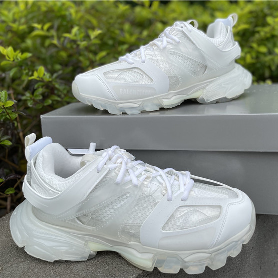 Balenciaga Track Panelled Faux-leather Trainers - FashionPlug