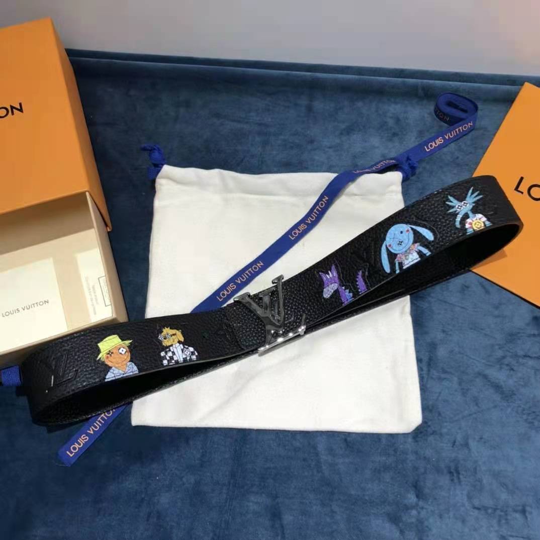 Louis Vuitton Carton Black Belt 40MM - FashionPlug