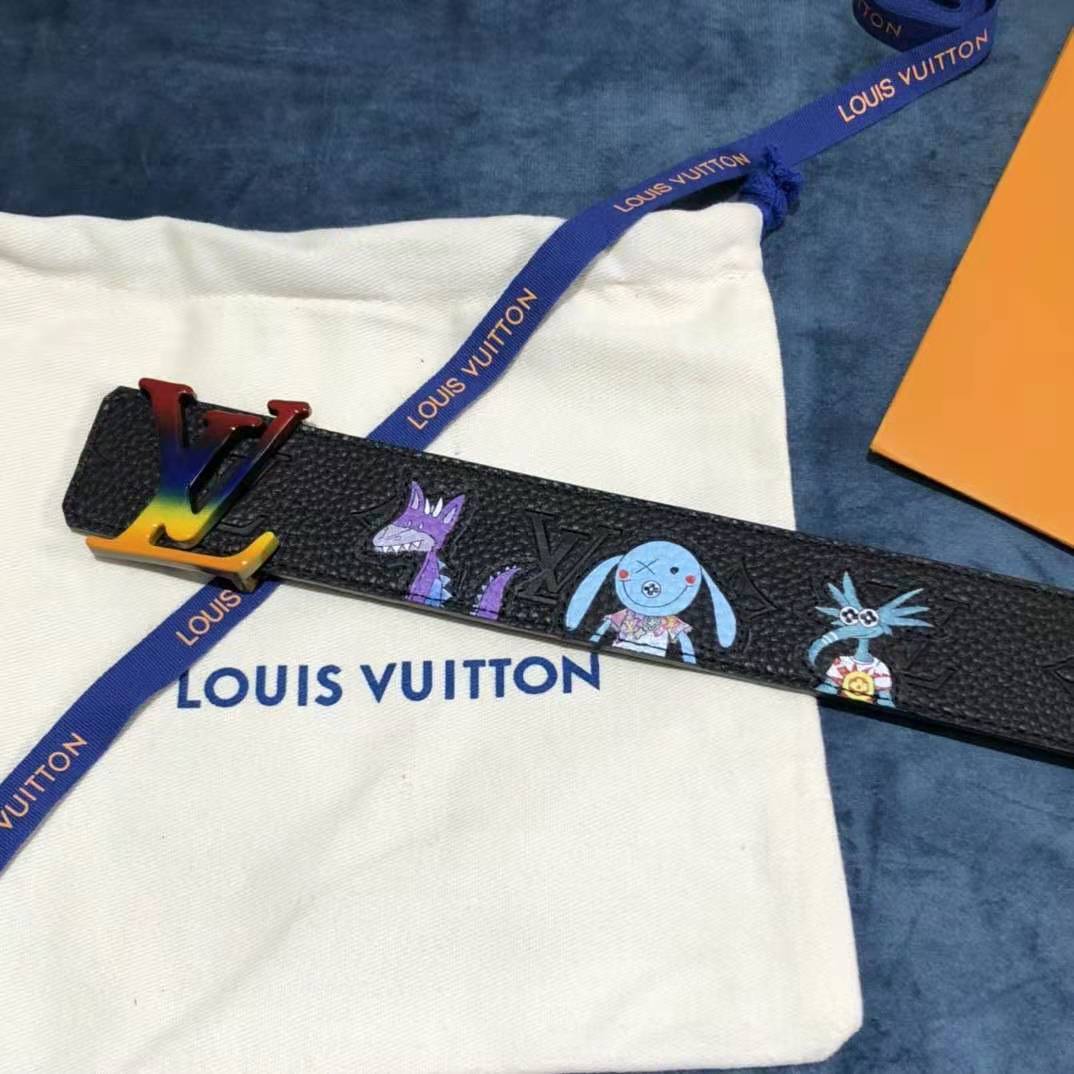 Louis Vuitton Carton Black Belt 40MM - FashionPlug