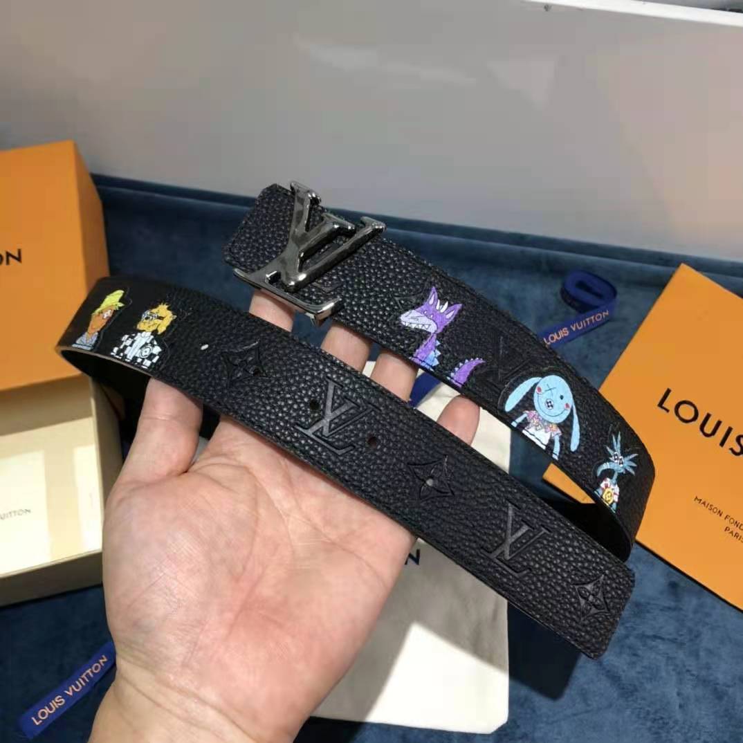Louis Vuitton Carton Black Belt 40MM - FashionPlug