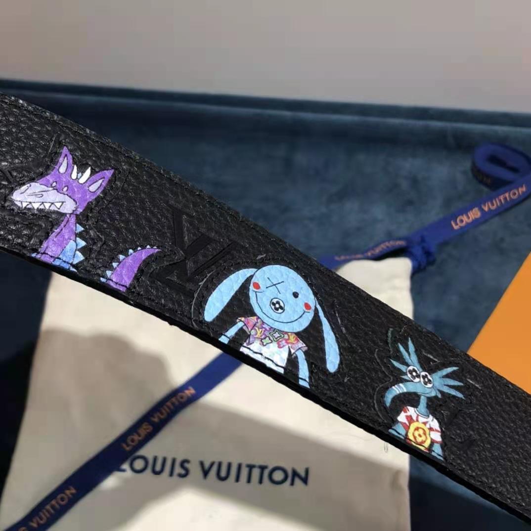 Louis Vuitton Carton Black Belt 40MM - FashionPlug