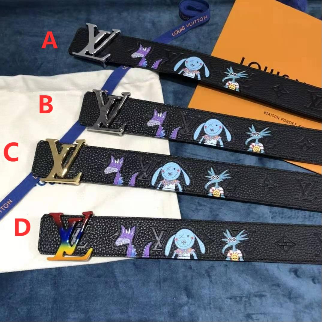 Louis Vuitton Carton Black Belt 40MM - FashionPlug