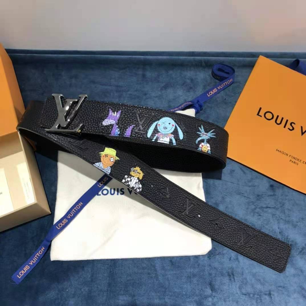 Louis Vuitton Carton Black Belt 40MM - FashionPlug