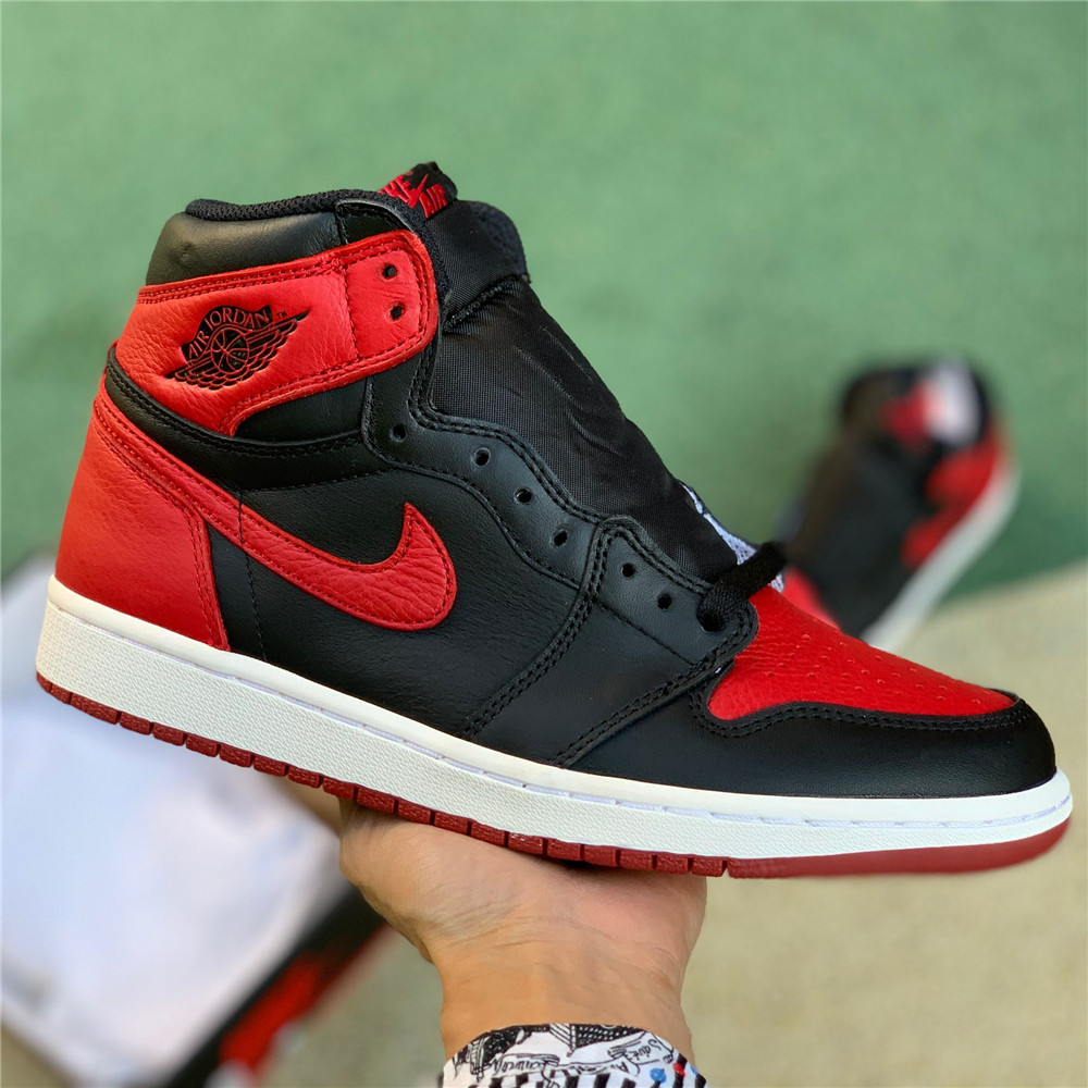 Jordan AJ 1 OG Banned Red Black Sneaker 555088-001 - FashionPlug