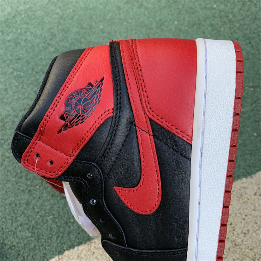 Jordan AJ 1 OG Banned Red Black Sneaker 555088-001 - FashionPlug