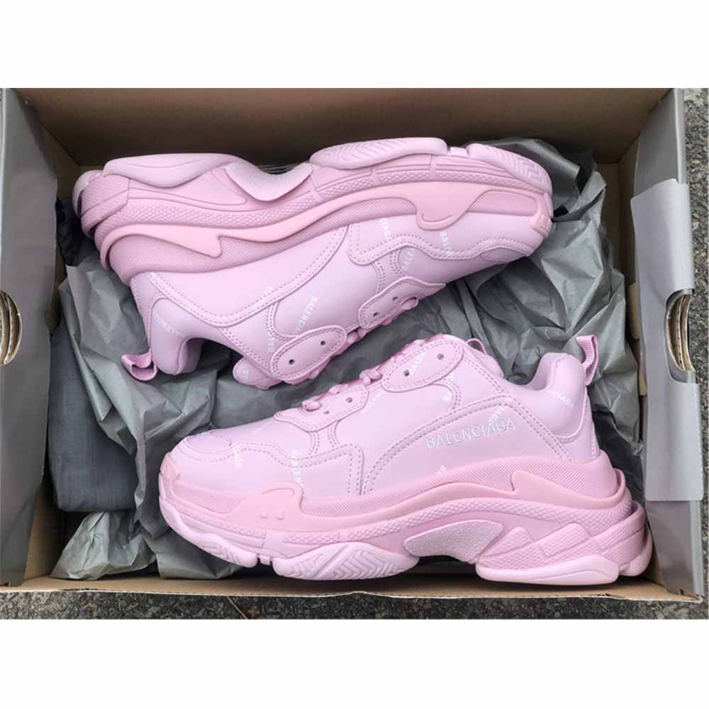 Balenciaga Triple S Logo-Print Embroidered Leather Nubuck And Mesh Sneakers - FashionPlug