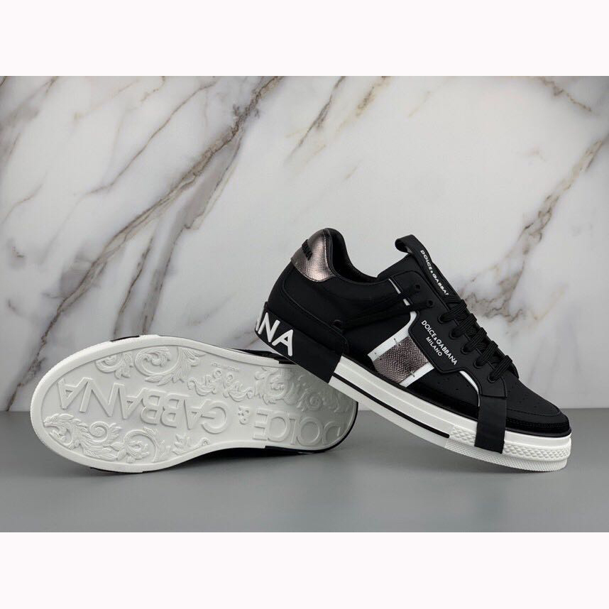 Dolce & Gabbana Calfskin 2Zero Custom Sneakers In Black - FashionPlug