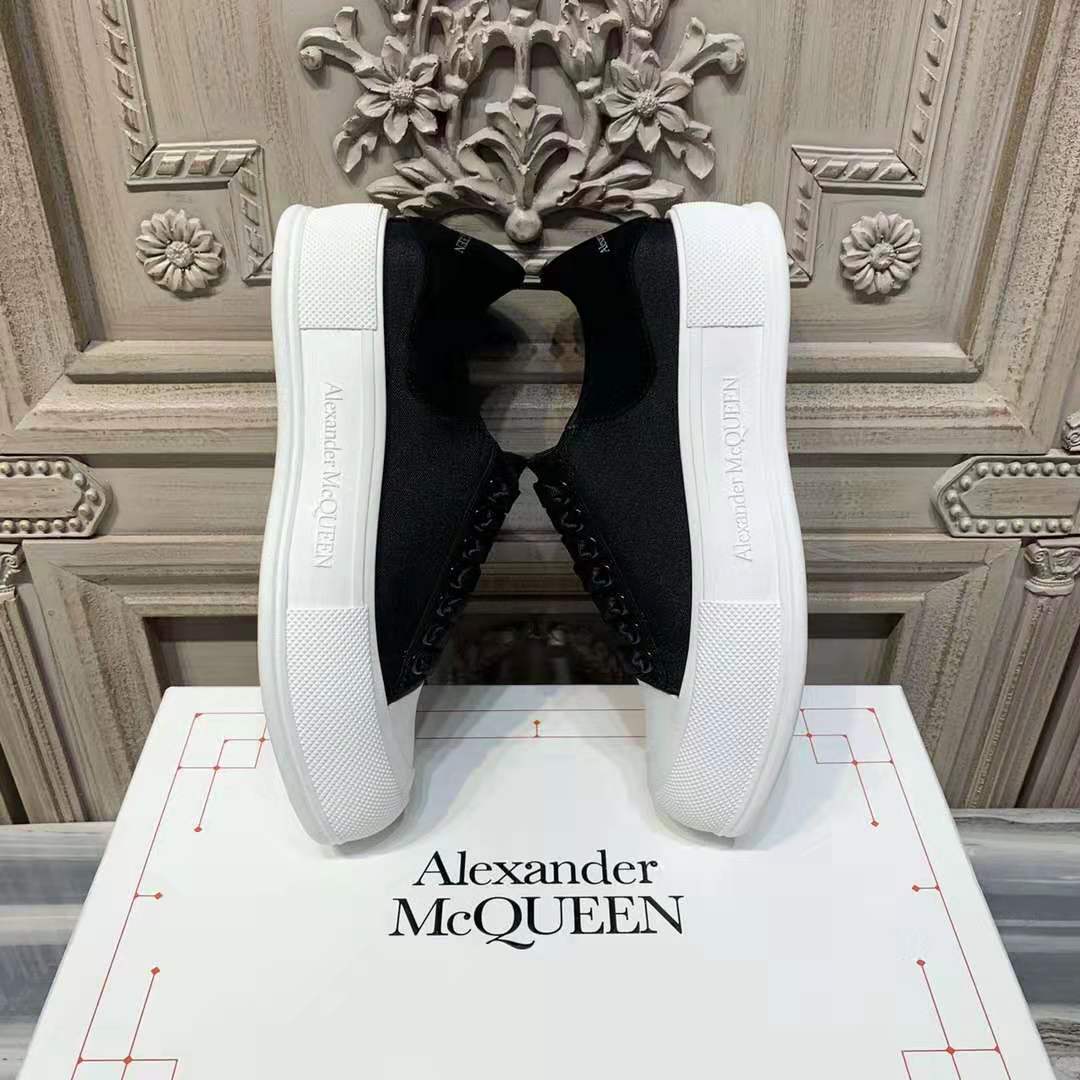 Alexander Mqueen Deck Lace-Up Plimsoll Sneaker - FashionPlug