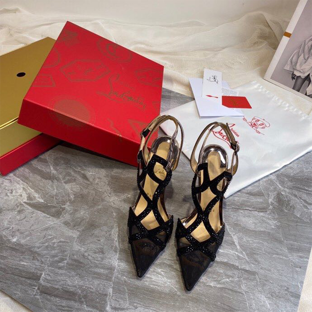 Christian Louboutin Double L Pump Strass 10CM - FashionPlug