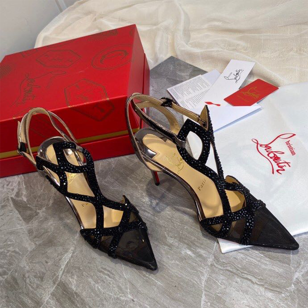 Christian Louboutin Double L Pump Strass 10CM - FashionPlug