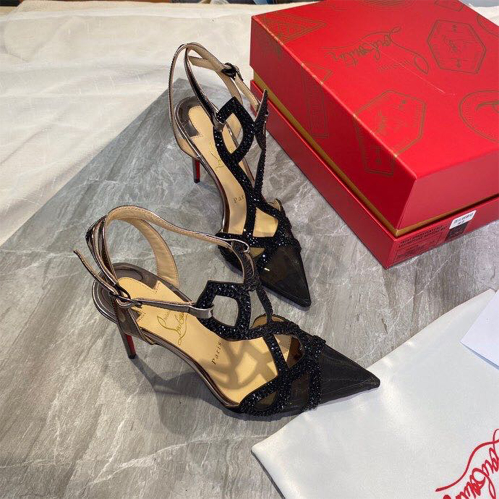 Christian Louboutin Double L Pump Strass 10CM - FashionPlug
