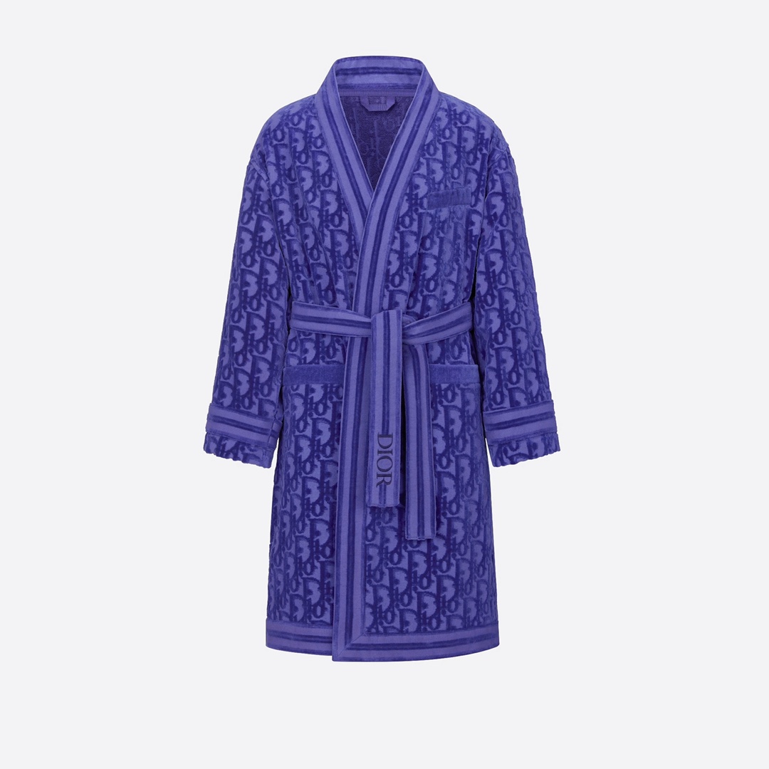 Dior Oblique Bathrobe In Purple - FashionPlug