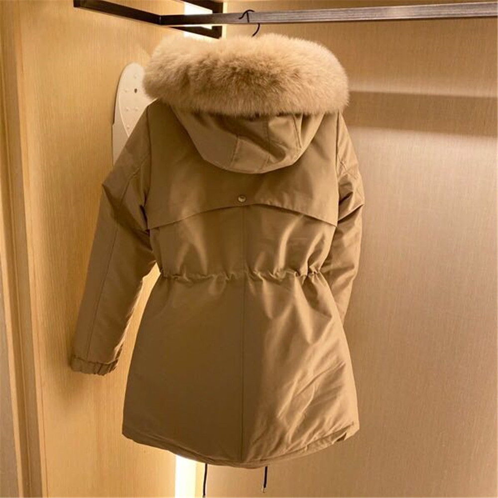 Prada Detachable Long Down Jacket(Apricot) - FashionPlug
