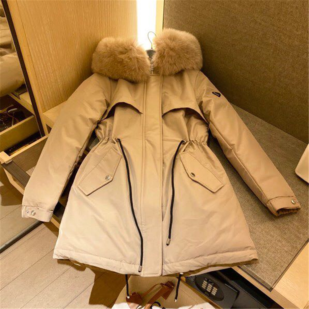 Prada Detachable Long Down Jacket(Apricot) - FashionPlug