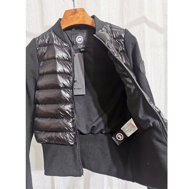 Moncler Mon Women Padded Knit Short Down Jacket Black - FashionPlug