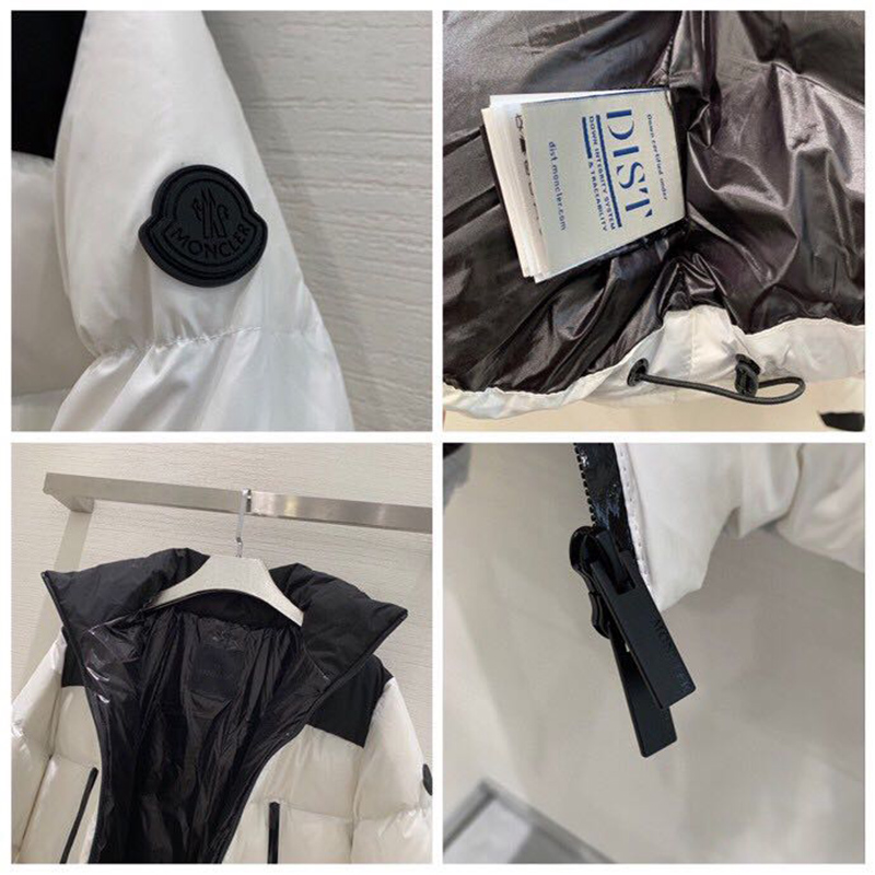 Moncler Jasione Short Down Jacket In White - FashionPlug