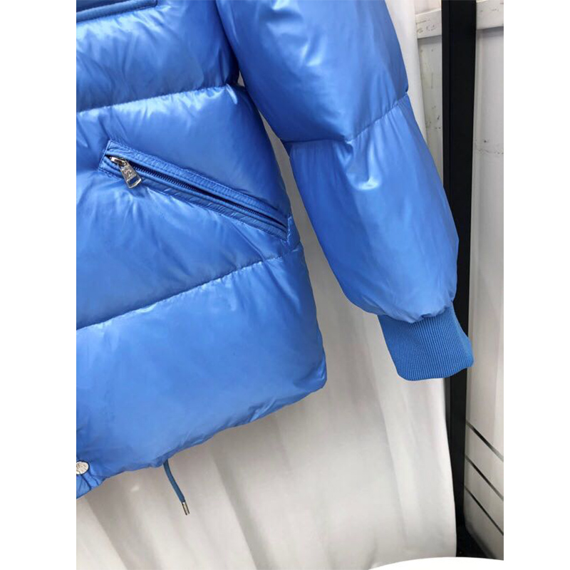 Moncler Lamentin Short Down Jacket In Blue - FashionPlug