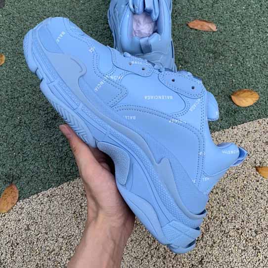 Balenciaga Men's Allover Logo Triple   Sneaker - FashionPlug
