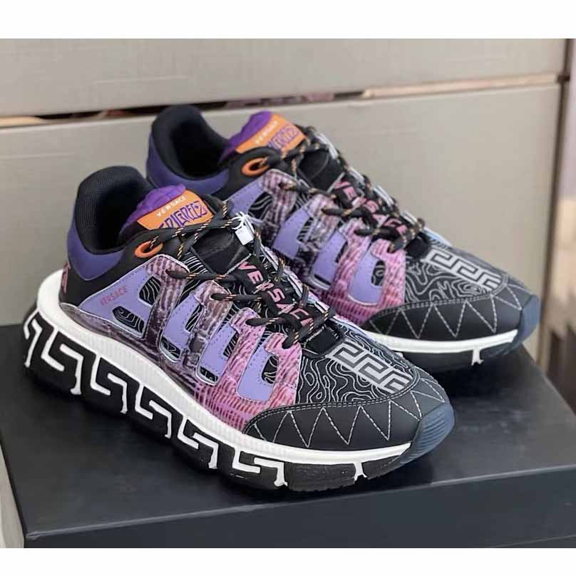 Versace Trigreca Sneakers Purple - FashionPlug