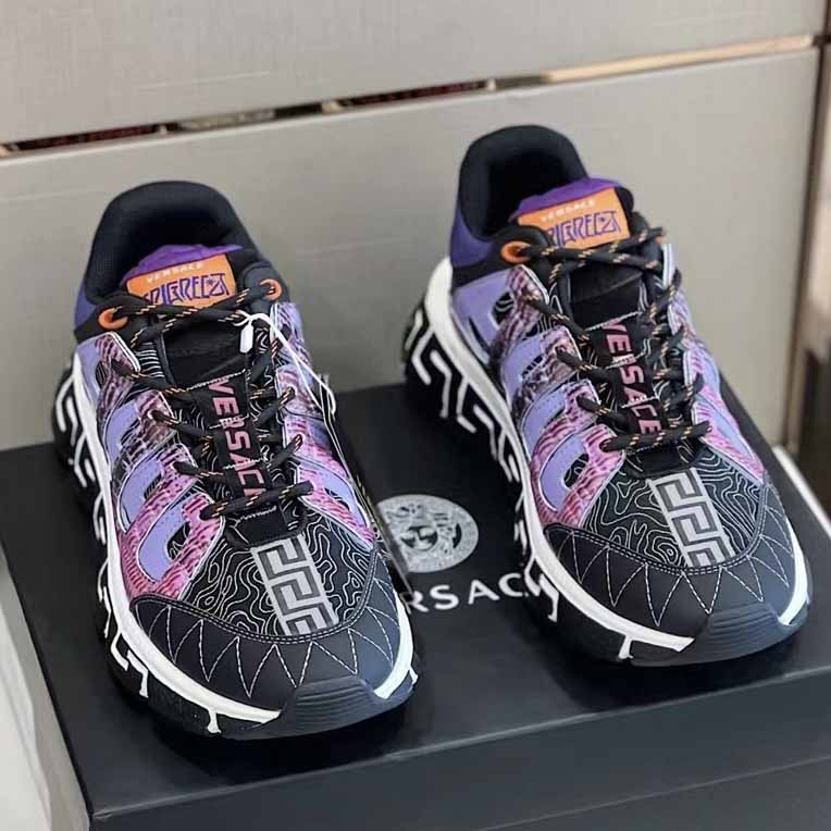 Versace Trigreca Sneakers Purple - FashionPlug