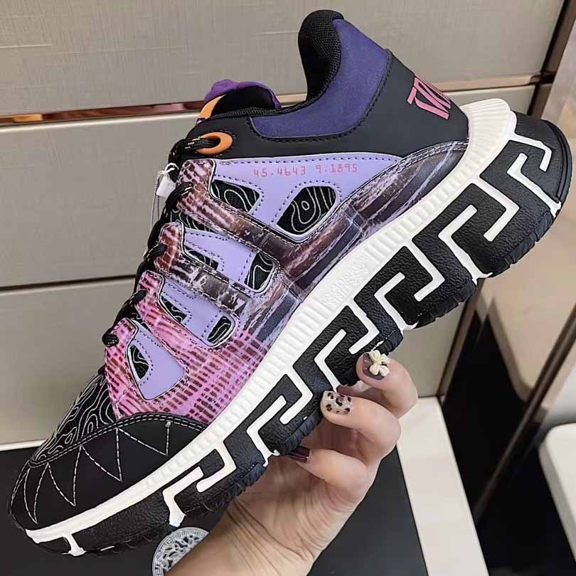 Versace Trigreca Sneakers Purple - FashionPlug