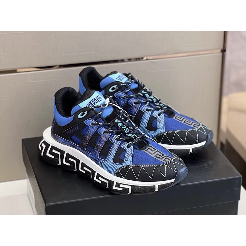 Versace Trigreca Sneakers Blue - FashionPlug