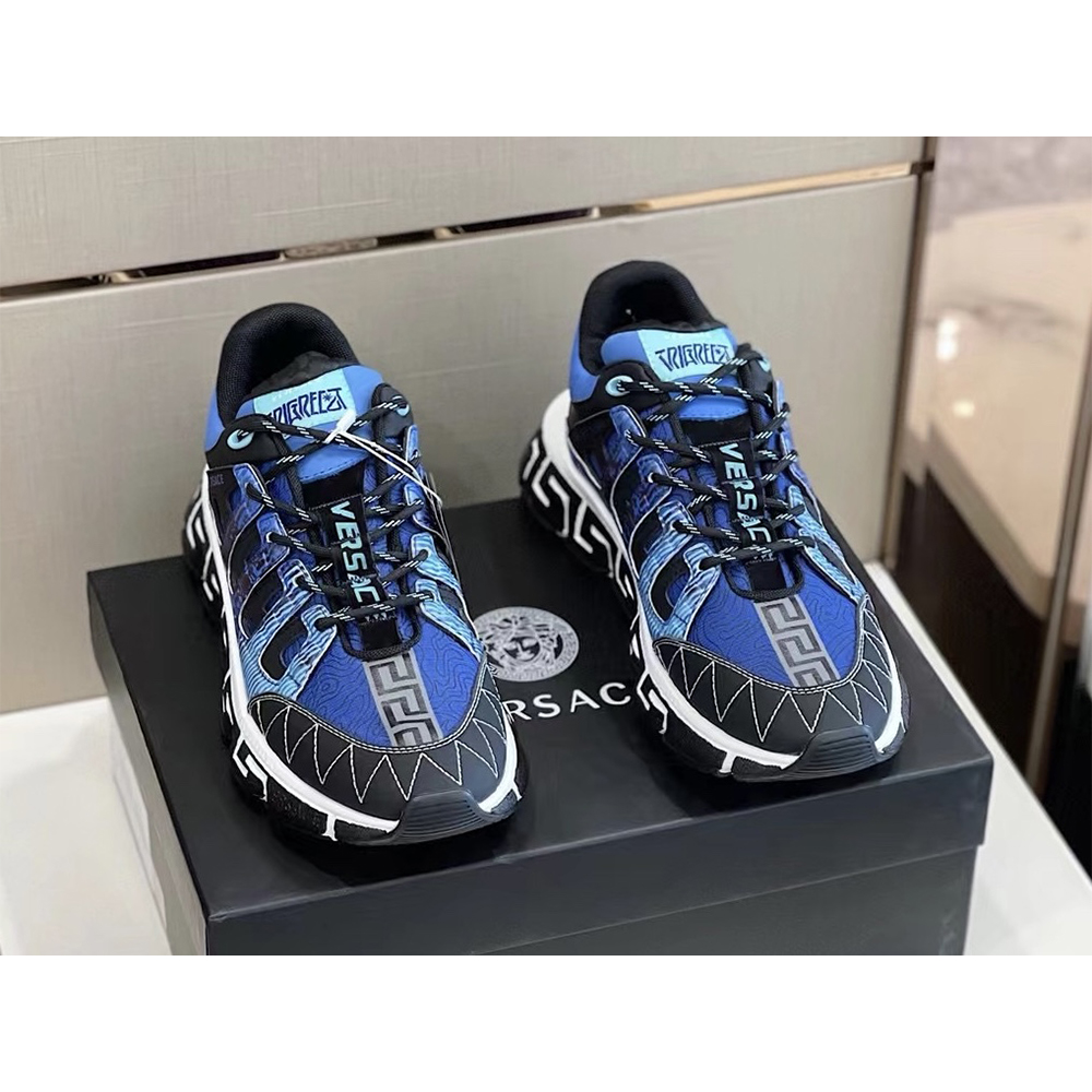 Versace Trigreca Sneakers Blue - FashionPlug