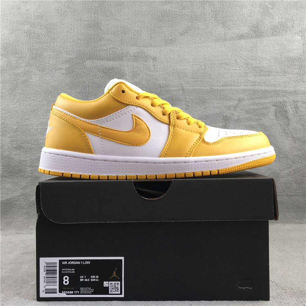 Jordan AJ 1 Low “Pollen” Sneakers - FashionPlug