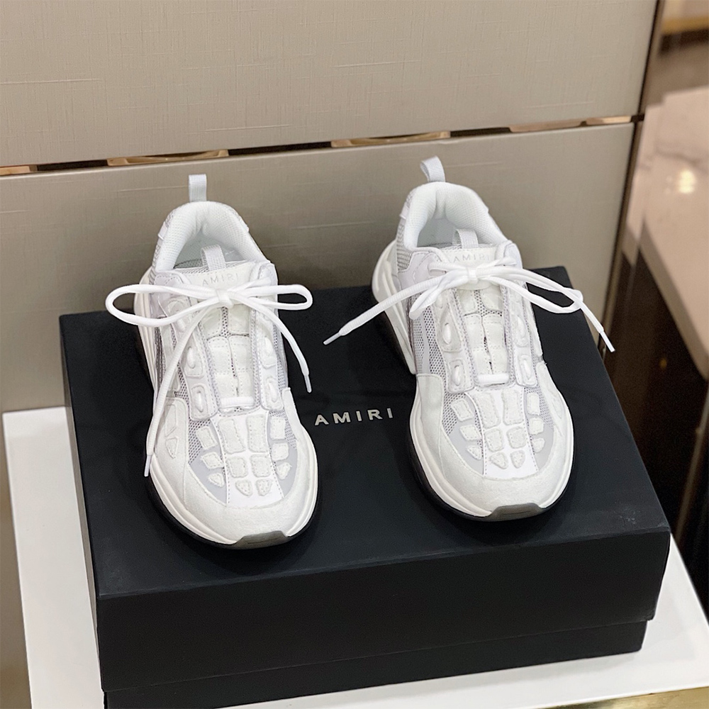 Amiri Bone Runner Sneakers White - FashionPlug