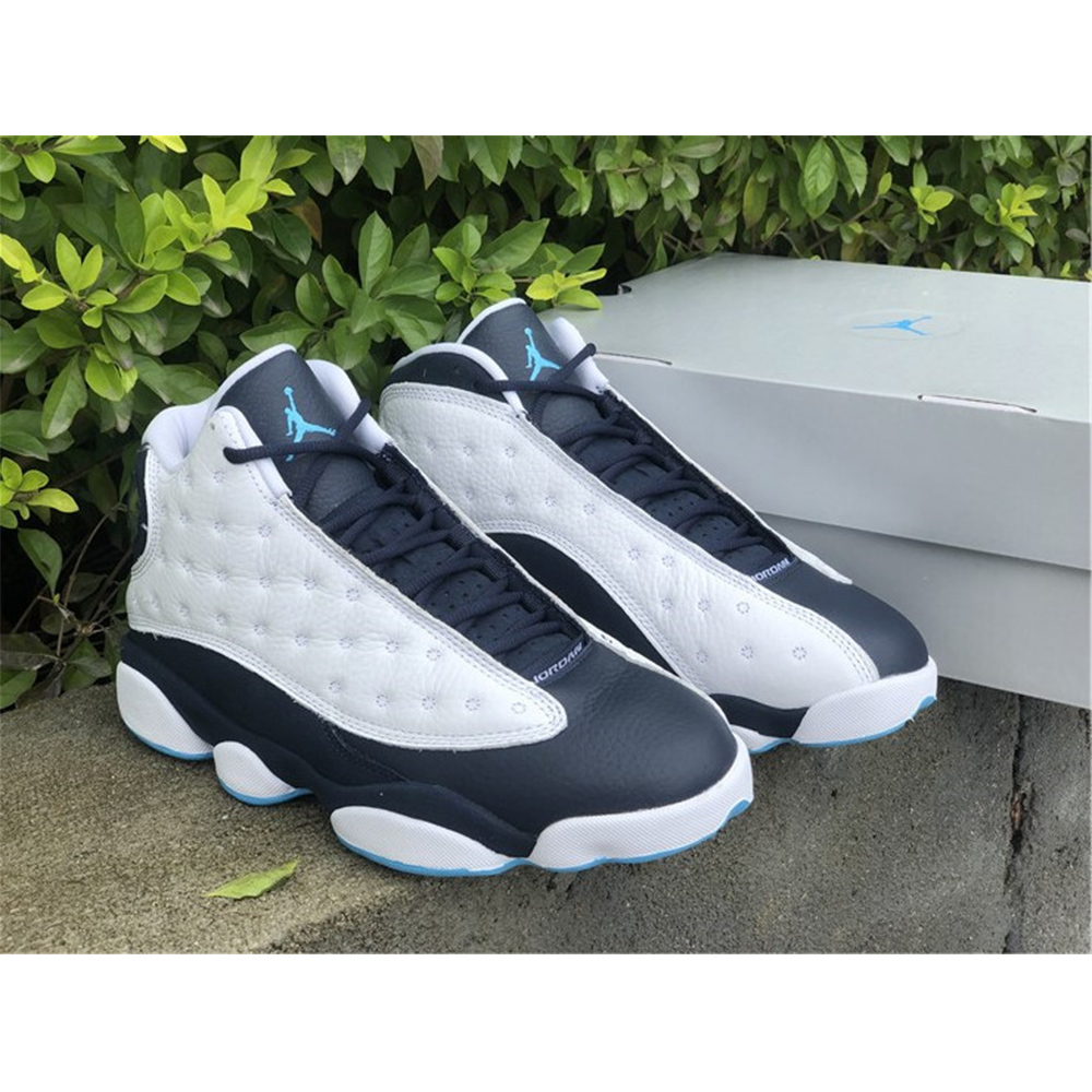 Jordan AJ 13 “Dark Powder Blue” Sneakers - FashionPlug