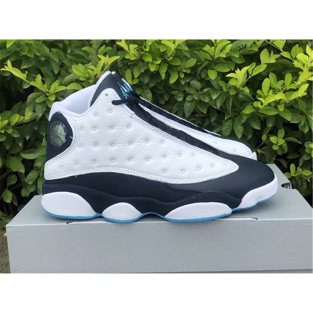 Jordan AJ 13 “Dark Powder Blue” Sneakers - FashionPlug
