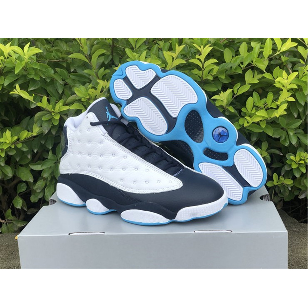 Jordan AJ 13 “Dark Powder Blue” Sneakers - FashionPlug