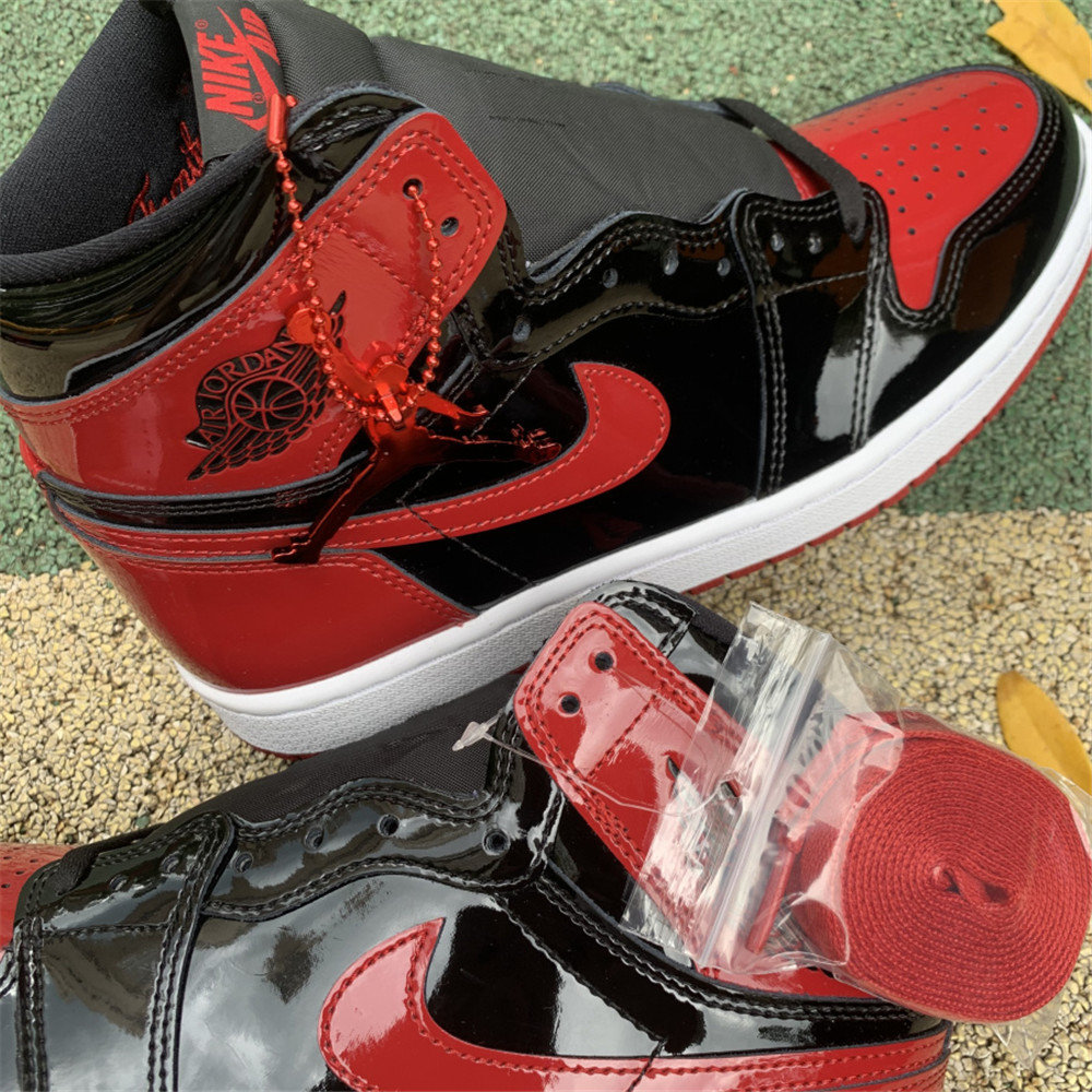 Jordan AJ1 High OG “Bred Patent” - FashionPlug