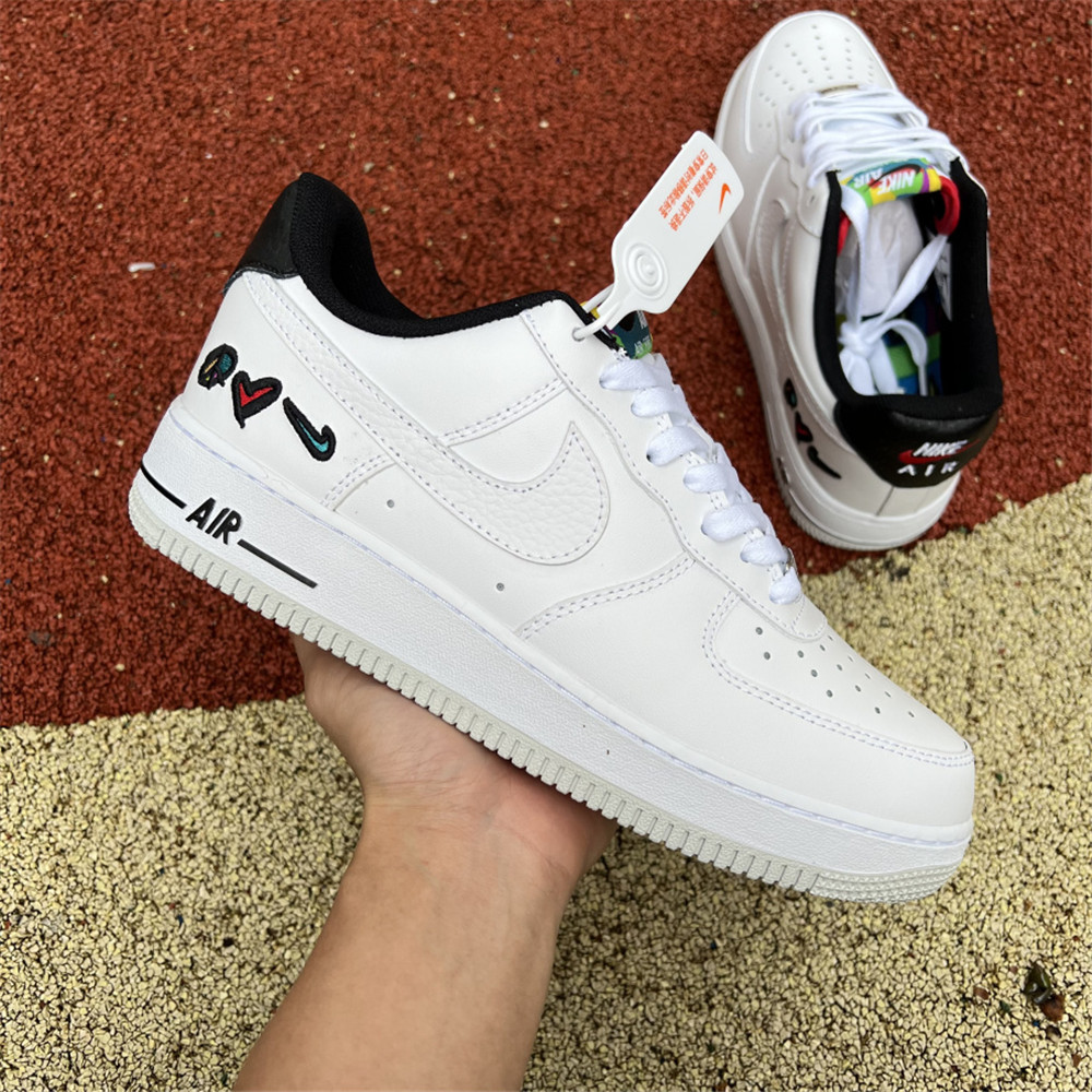 Jordan Nike Air Force 1 Low "Peace, Love, Basketball" Boarding Shoes DM8148-100 - FashionPlug